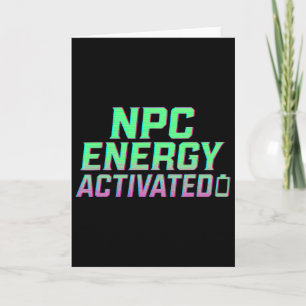 Npc-Energie-aktivierte lustige ästhetische Gamer-R Karte