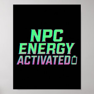 Npc-Energie-aktivierte lustige ästhetische Gamer-R Poster