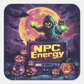 NPC-Energie | ExDesigner | Halloween Quadratischer Aufkleber (Vorderseite)
