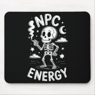 Npc-Energie-Skelett lustiges Meme  Mousepad