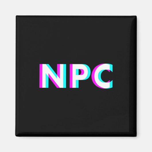 Npc Meme - Nicht spielender Charakter 2 Magnet (Vorne)