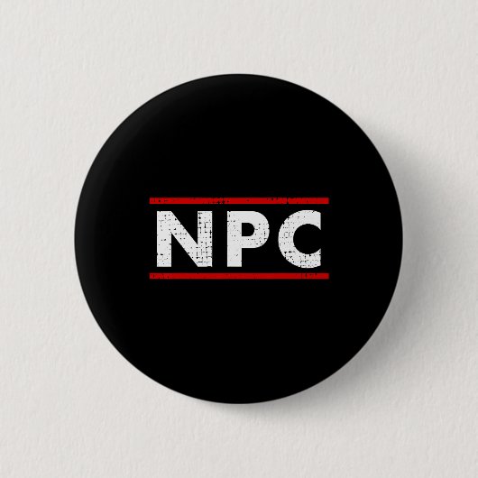 Npc Meme - Nicht-Spieler-Charakter 1  Button (Vorderseite)