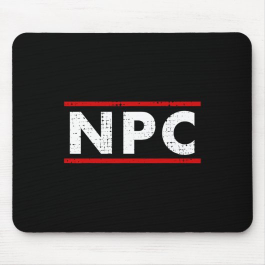 Npc Meme - Nichtspielercharakter 1  Mousepad (Vorne)