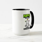 NPC-Modus aktiviert Pixel lustiger Cartoon Tasse (VorderseiteRechts)
