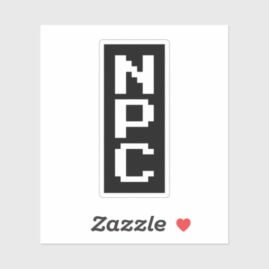 NPC - Nicht abspielbares Zeichen Aufkleber (Blatt)