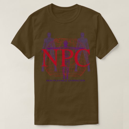 NPC Retro Y2K Computer Graphic non playable charac T-Shirt (Design vorne)