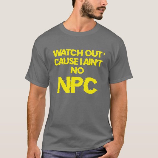 NPC - WARNING non-player Charakter - T - SHIRT Men (Vorderseite)