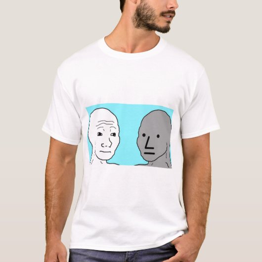 NPC Wojak Non-Player-Charakter-Geschenk T-Shirt (Vorderseite)