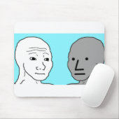 NPC Wojak Non Player Charakter Meme Geschenk Mousepad (Mit Mouse)