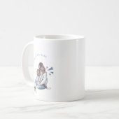 NPF-mugg – Trött, stark & full av kärlek Kaffeetasse (Vorderseite Links)