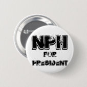 NPH für Präsidenten Button (Vorne & Hinten)