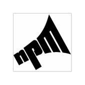 NPM 2"-Briefmarke mit Handgriff Gummistempel (Prägung)