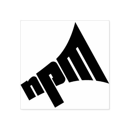 NPM 2"-Briefmarke mit Handgriff Gummistempel (Prägung)