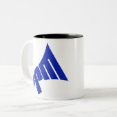 NPM-Logo Zweifarbige Tasse (Vorderseite Links)