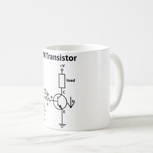 NPN Transistor-Tasse Kaffeetasse (VorderseiteRechts)