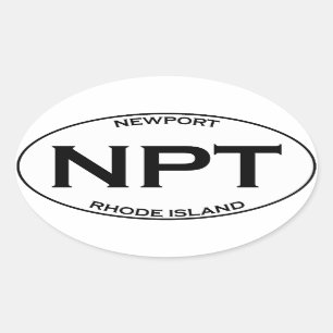 NPT - Newport Rhode Island Ovaler Aufkleber