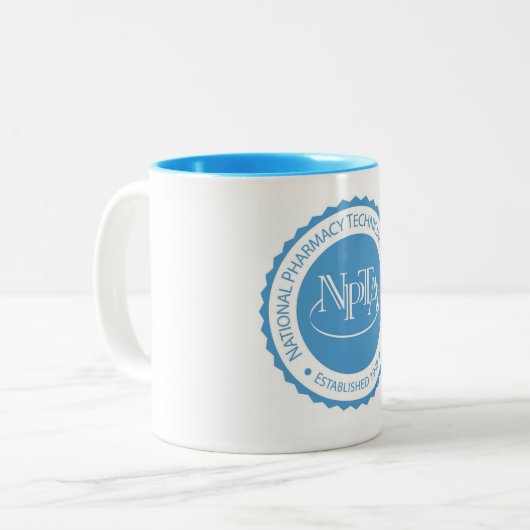 NPTA Siegel-Tasse Zweifarbige Tasse (Vorderseite Links)