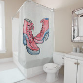 Nr. 01, HandZeichn der Schuhsammlung Duschvorhang (Beispiel)