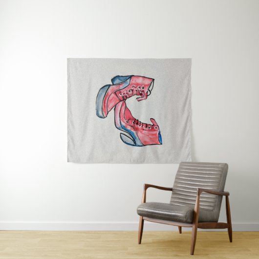 Nr. 01, HandZeichn der Schuhsammlung Wandteppich (Beispiel (Horizontal))