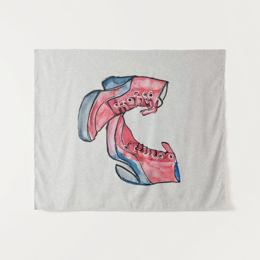 Nr. 01, HandZeichn der Schuhsammlung Wandteppich (Vorderseite (Horizontal))