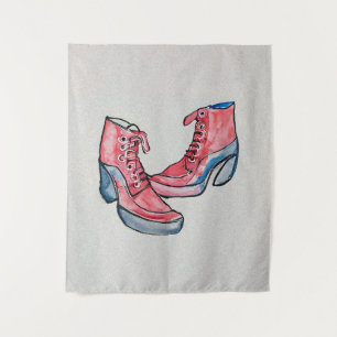 Nr. 01, HandZeichn der Schuhsammlung Wandteppich
