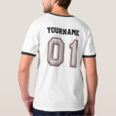 Nr. 01 mit coolem Baseball-Stich-Blick T-Shirt (Schwarz voll)