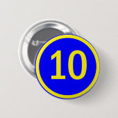 Nr. 10 in einem Kreis Button (Vorne & Hinten)