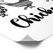 Nr. 1/2, Nur ein Mädchen, das Hühner Liebe, lustig Poster (Ecke)