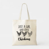Nr. 1/2, Nur ein Mädchen, das Hühner Liebe, lustig Tragetasche (Rückseite)