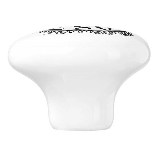 Nr.1 Am Phantastischsten (Ihr Text) benutzerdefini Keramikknauf (Seitenansicht)