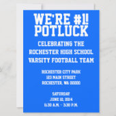 Nr. 1 Foam Finger Party Einladung (Rückseite)