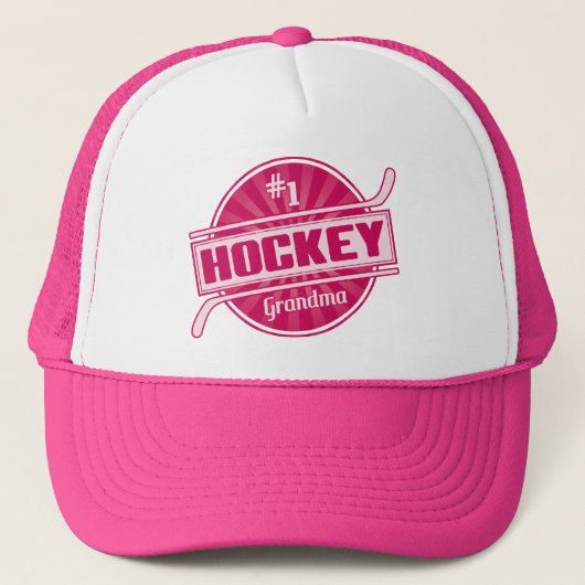 Nr. 1 Hockey Grandma Mesh Hat Truckerkappe (Vorderseite)