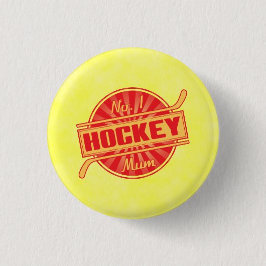 Nr. 1 Hockey Mum Abzeichen, Eishockey Abzeichen Button (Vorderseite)