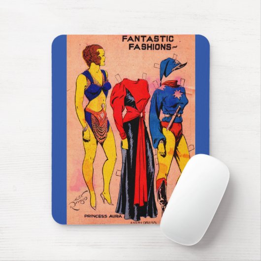 Nr. 1- Papierpuppen Dreißigerjahre Prinzessin Aura Mousepad (Mit Mouse)