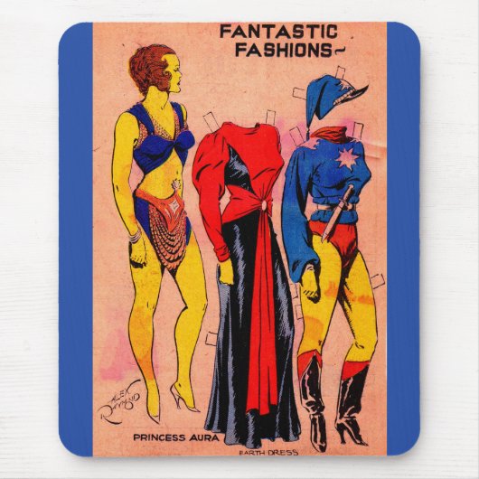 Nr. 1- Papierpuppen Dreißigerjahre Prinzessin Aura Mousepad (Vorne)