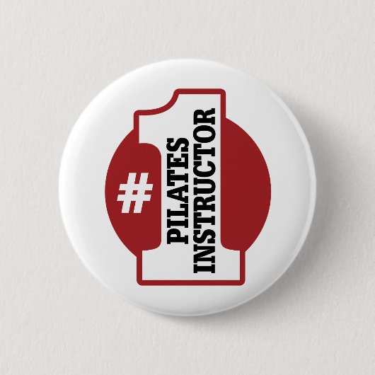 Nr. 1 Pilates Lehrer Button (Vorderseite)