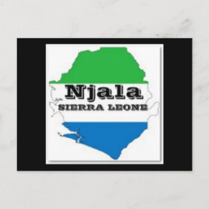 Nr. 1 SIERRA LEONE T - SHIRT USW Postkarte