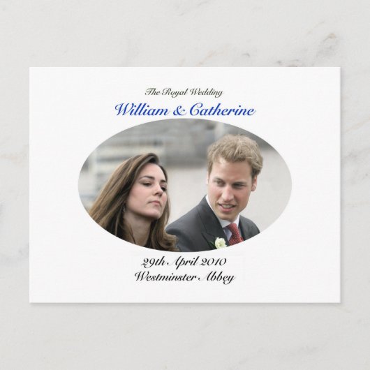 Nr. 1 The Royal Wedding William & Catherine Postkarte (Vorderseite)
