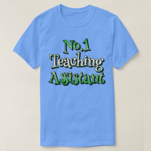 Nr. 1 Unterrichtsassistent Green Rainbow Design T-Shirt (Design vorne)