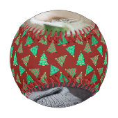 Nr. 1 Vater | Son and Daughter Foto Weihnachtsbaum Baseball (Rückseite)