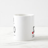 Nr. 1 Vater Väter Tag Tasse mit Herzinfarkt (Mittel)