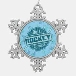 Nr. 1 Weihnachtsbaumdekoration im Hockey Schneeflocken Zinn-Ornament