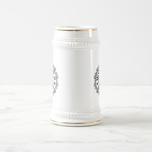 Nr.1 Weltbeste Vater-Custom Black Line Typografie Bierglas (Mittel)