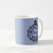 Nr.1 Weltbeste Vater-Custom Black Line Typografie Kaffeetasse (VorderseiteRechts)