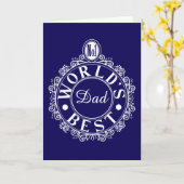 Nr.1 Weltbeste Vater-Custom Typografy White Marine Karte (Gelbe Blume)