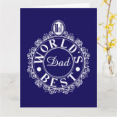 Nr.1 Weltet beste Vater-Custom-Typografie White Pr Karte (Gelbe Blume)