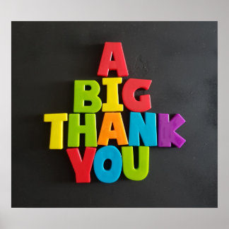 Nr.: 202 EIN GROSSER DANK, DASS IHR Poster von TFD