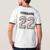 Nr. 22 mit coolem Baseball-Stich-Blick T-Shirt (Schwarz voll)
