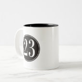 Nr. 23 - Schwarzer Kreis (Front) Zweifarbige Tasse (Vorderseite Links)