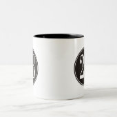 Nr. 23 - Schwarzer Kreis (Front) Zweifarbige Tasse (Mittel)